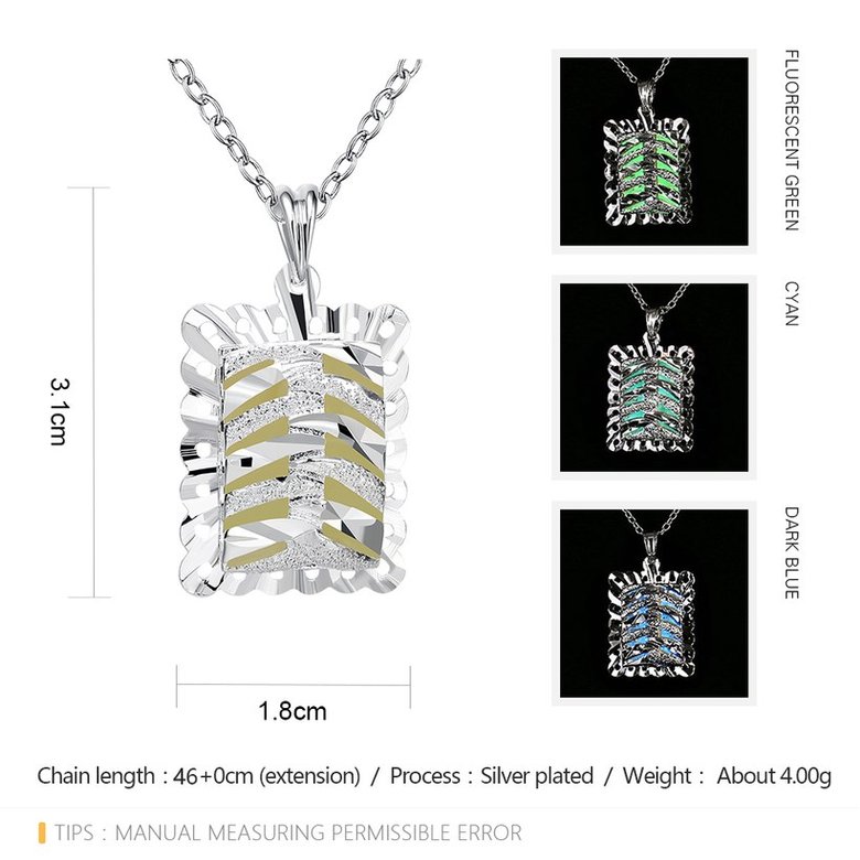 Wholesale Classic Silver Geometric Necklace TGLP154 0