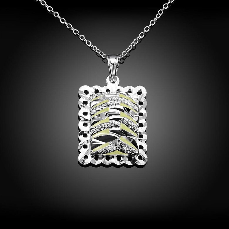 Wholesale Classic Silver Geometric Necklace TGLP154 1