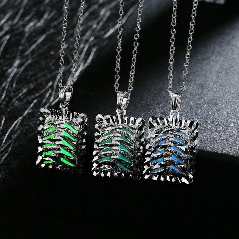 Wholesale Classic Silver Geometric Necklace TGLP154 3