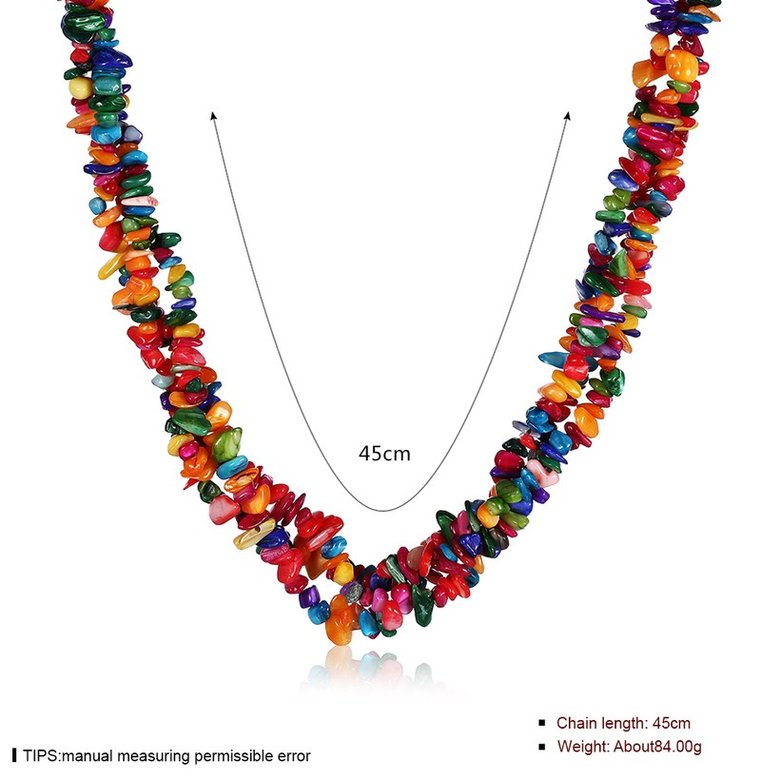 Wholesale Vintage Geometric Multicolor Crystal Necklace TGNSP002 0