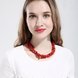 Wholesale Vintage Geometric Red Crystal Necklace TGNSP075 4 small