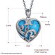 Wholesale Fashion Platinum Heart Kallaite Necklace TGNSP005 3 small