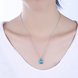 Wholesale Trendy Platinum Square Kallaite Necklace TGNSP007 1 small