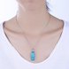 Wholesale Trendy Platinum Square Kallaite Necklace TGNSP008 0 small