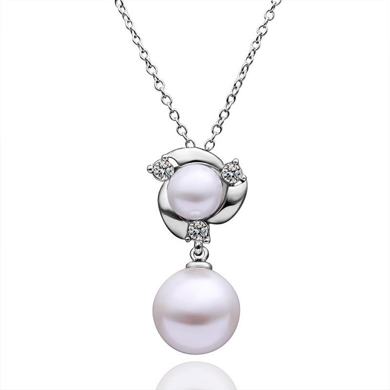 Wholesale Classic Rose Gold Plant Pearl Necklace TGPP060 0