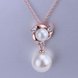 Wholesale Classic Rose Gold Plant Pearl Necklace TGPP060 1 small
