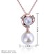 Wholesale Classic Rose Gold Plant Pearl Necklace TGPP060 2 small