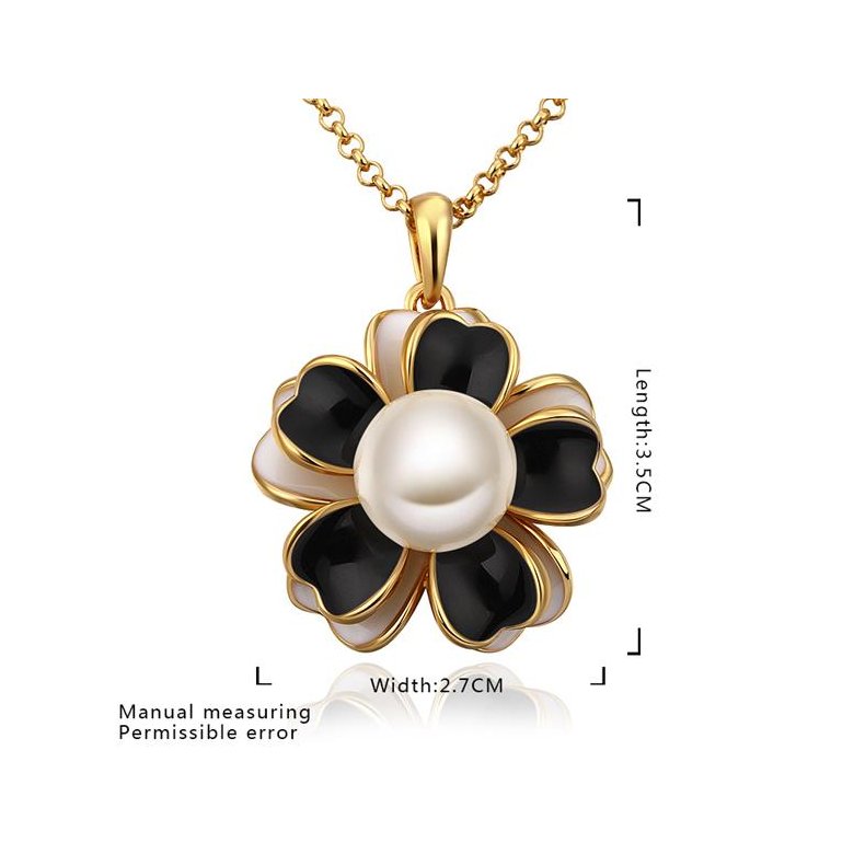 Wholesale Romantic Antique Gold Plant Pearl Necklace TGPP016 0