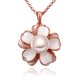Wholesale Romantic Antique Gold Plant Pearl Necklace TGPP016 2 small