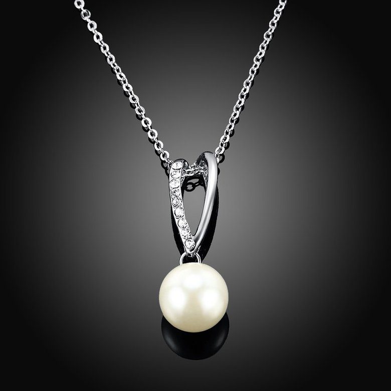 Wholesale Trendy Platinum Ball Pearl Necklace TGPP017 1
