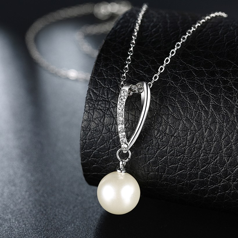 Wholesale Trendy Platinum Ball Pearl Necklace TGPP017 3