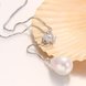 Wholesale Romantic Platinum Water Drop Pearl Necklace TGPP049 2 small
