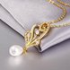 Wholesale Classic 24K Gold Bowknot Pearl Necklace TGPP054 1 small