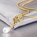 Wholesale Classic 24K Gold Plant Pearl Necklace TGPP055 2 small