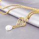 Wholesale Classic 24K Gold Plant Pearl Necklace TGPP055 4 small
