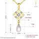 Wholesale Classic 24K Gold Geometric Pearl Necklace TGPP056 3 small