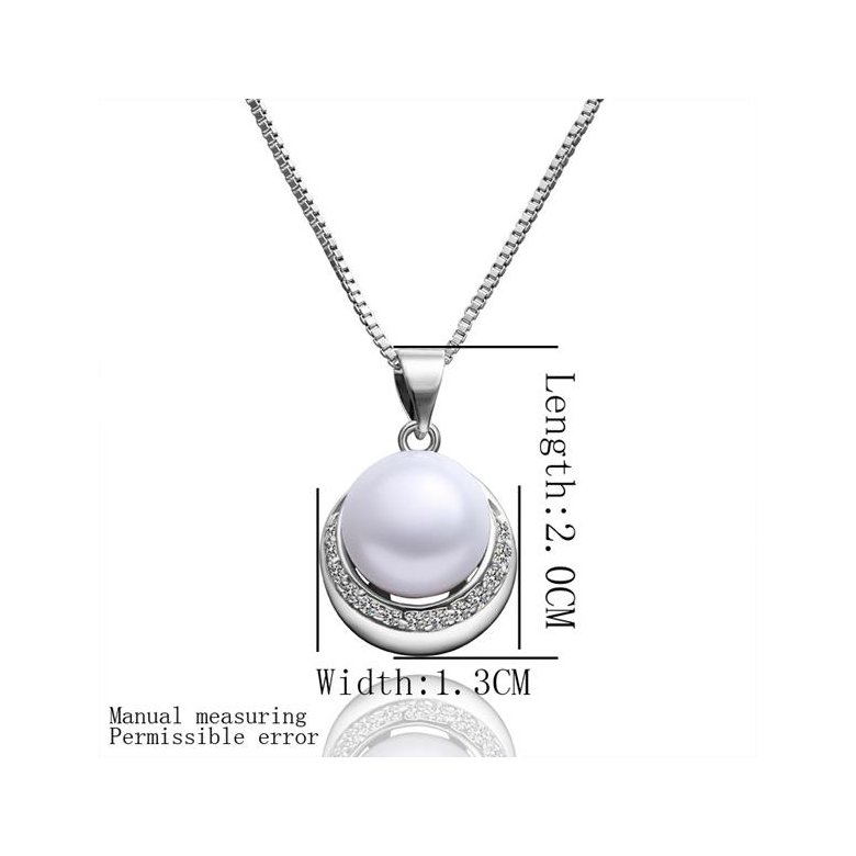 Wholesale Romantic Platinum Ball Pearl Pendants TGPP019 0