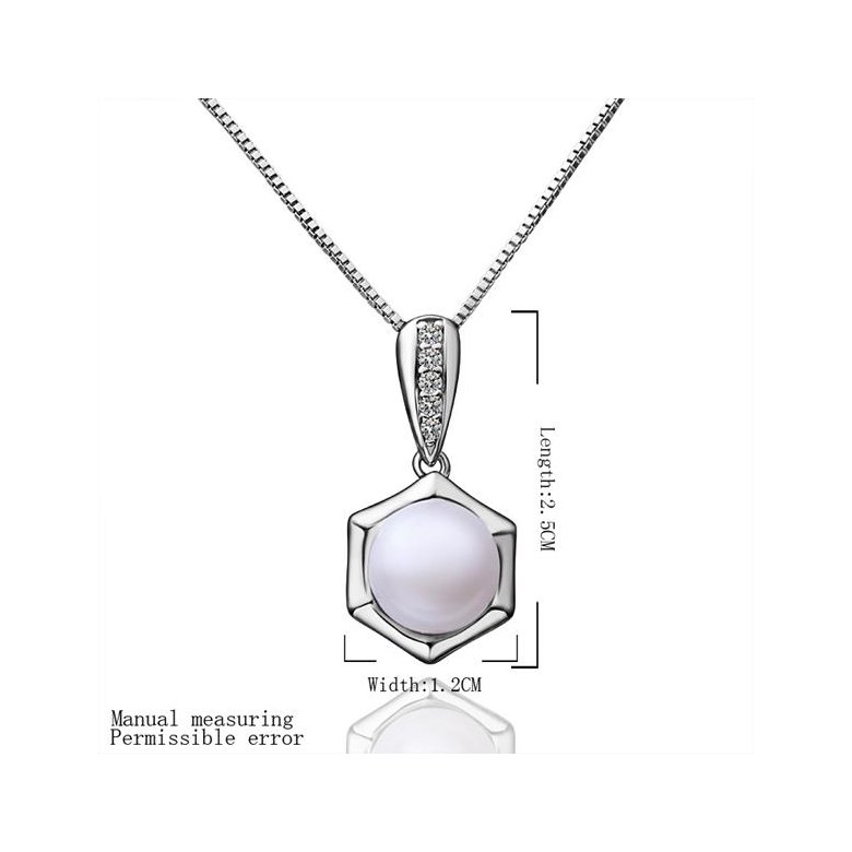 Wholesale Romantic Platinum Ball Pearl Pendants TGPP026 2