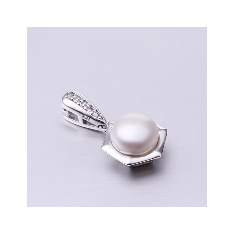 Wholesale Romantic Platinum Ball Pearl Pendants TGPP026 3