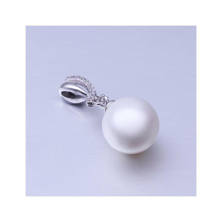 Wholesale Romantic Platinum Ball Pearl Pendants TGPP028 2
