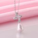 Wholesale Trendy Platinum Water Drop Pearl Pendants TGPP032 0 small