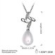 Wholesale Trendy Platinum Water Drop Pearl Pendants TGPP032 4 small