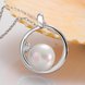 Wholesale Trendy Platinum Round Pearl Pendants TGPP039 2 small