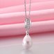 Wholesale Romantic Platinum Water Drop Pearl Pendants TGPP043 0 small