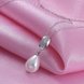 Wholesale Romantic Platinum Water Drop Pearl Pendants TGPP043 1 small