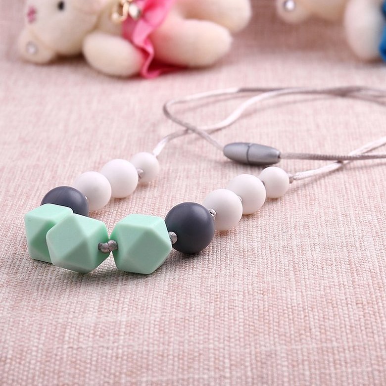 Wholesale Bohemia Geometric Silicone Multicolor Necklace TGSN007 2