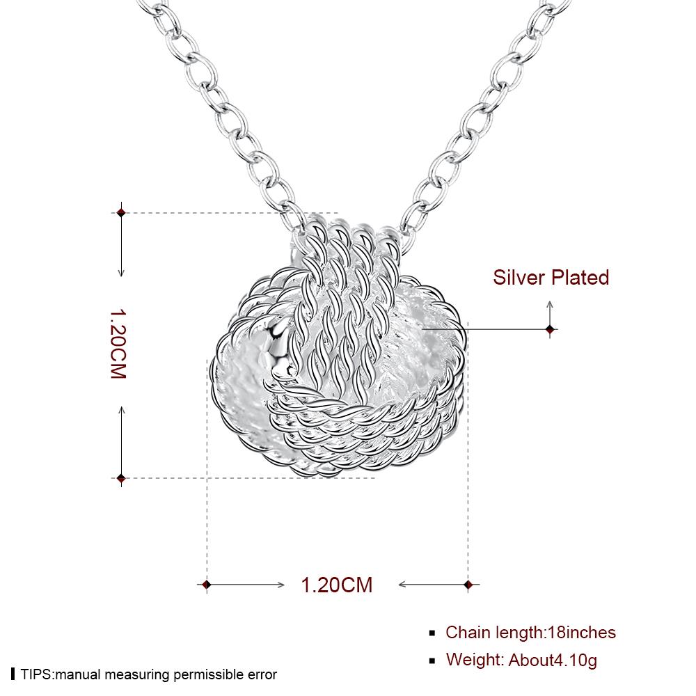 Wholesale Trendy Silver Ball Necklace TGSPN473 0
