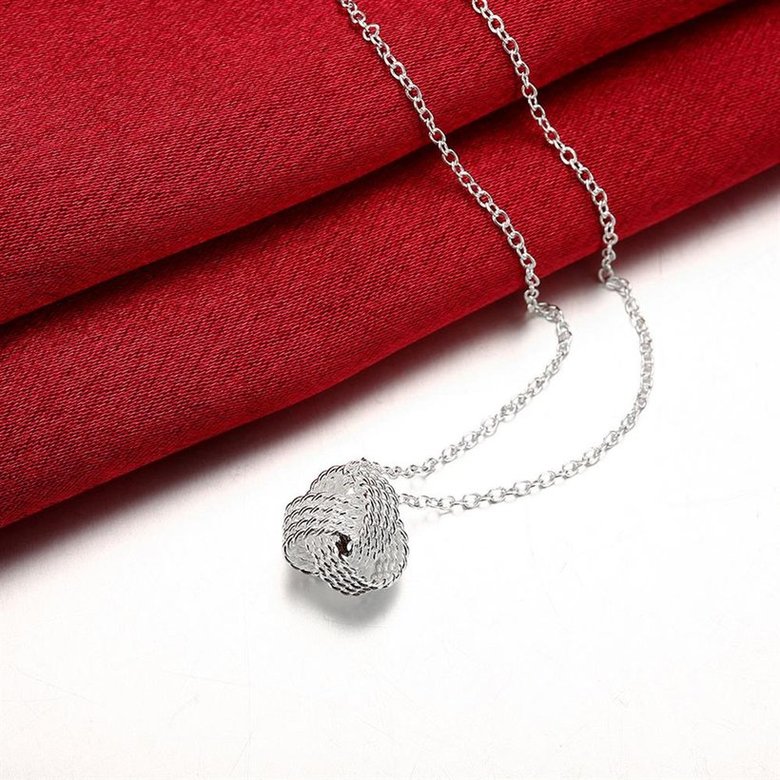 Wholesale Trendy Silver Ball Necklace TGSPN473 2