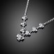 Wholesale Trendy Silver Bowknot CZ Necklace TGSPN483 1 small