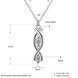 Wholesale Trendy Silver Geometric White CZ Necklace TGSPN508 0 small