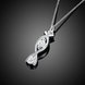 Wholesale Trendy Silver Geometric White CZ Necklace TGSPN508 1 small