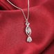 Wholesale Trendy Silver Geometric White CZ Necklace TGSPN508 3 small
