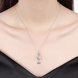 Wholesale Trendy Silver Geometric White CZ Necklace TGSPN508 4 small