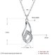 Wholesale Creative Silver Water Drop White CZ Necklace TGSPN517 0 small