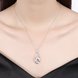 Wholesale Creative Silver Water Drop White CZ Necklace TGSPN517 4 small