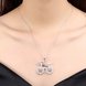 Wholesale Creative Bicycle Silver Geometric White CZ Necklace TGSPN522 4 small
