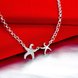Wholesale Trendy Silver 2 Starfish Animal Necklace TGSPN531 2 small