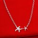 Wholesale Trendy Silver 2 Starfish Animal Necklace TGSPN531 3 small