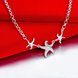 Wholesale Trendy Silver 3 Starfish Animal Necklace TGSPN535 2 small