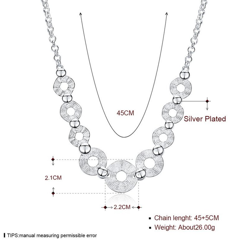 Wholesale Trendy Silver Geometric Wave Necklace TGSPN546 0