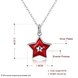 Wholesale Trendy Silver Red Star NecklaceChristmas Gift TGSPN579 0 small