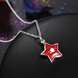 Wholesale Trendy Silver Red Star NecklaceChristmas Gift TGSPN579 2 small