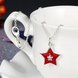 Wholesale Trendy Silver Red Star NecklaceChristmas Gift TGSPN579 3 small