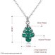 Wholesale Trendy Silver Green Tree NecklaceChristmas Gift TGSPN586 0 small
