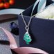 Wholesale Trendy Silver Green Tree NecklaceChristmas Gift TGSPN586 1 small