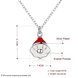 Wholesale Trendy Silver White Father Christmas Necklace Holiday Gift TGSPN614 1 small